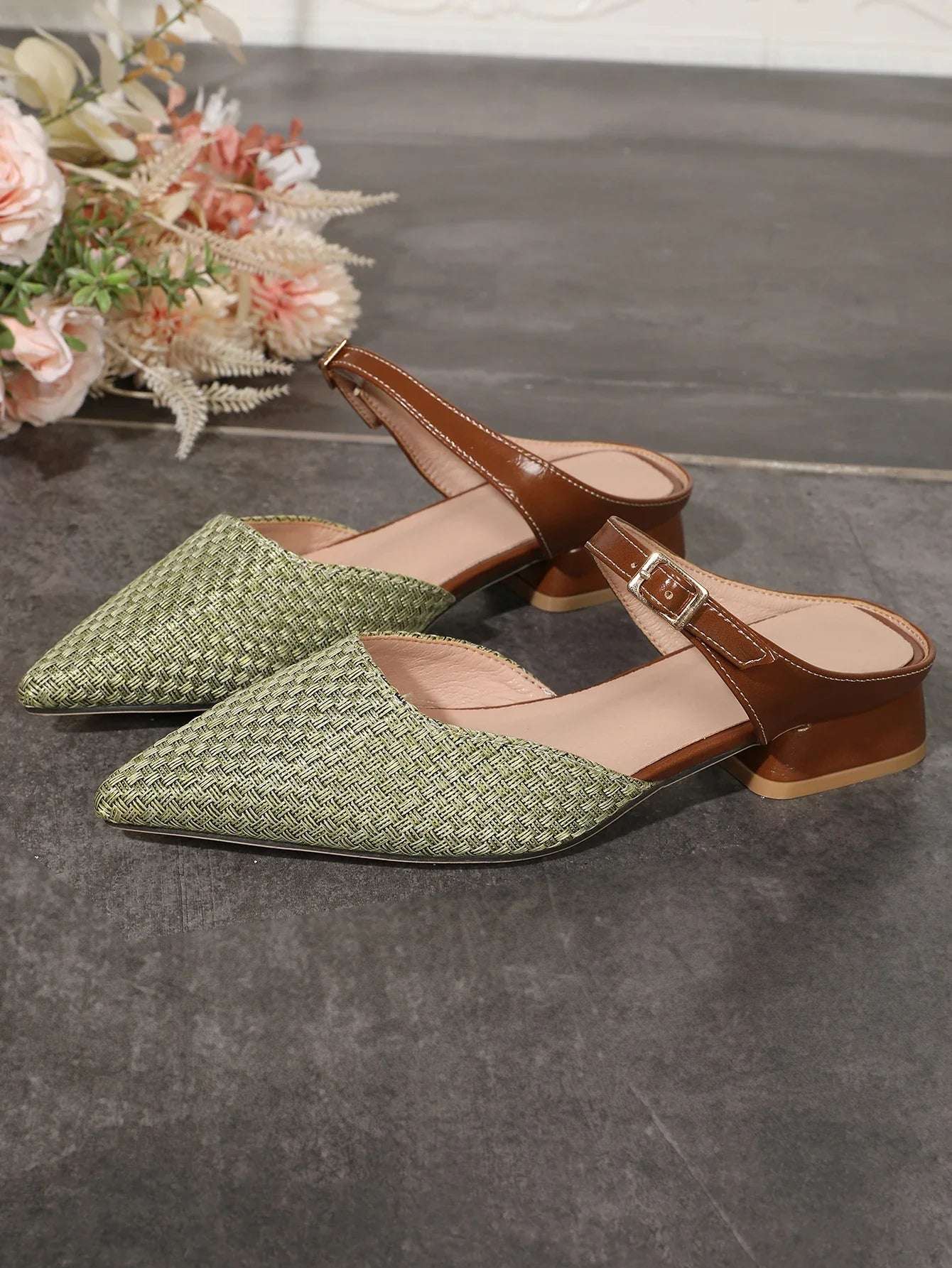 Cambria - Woven Mules