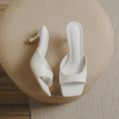 Orielle - Soft Leather Heel Sandals