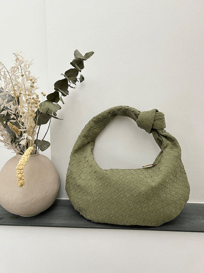 Woven Suede Bag