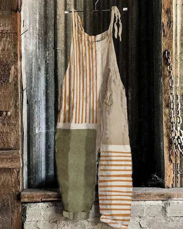 Lily | Women's Abstract Geometric Print Jumpsuit - Wide Legs