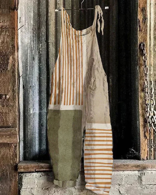 Lily | Women's Abstract Geometric Print Jumpsuit - Wide Legs