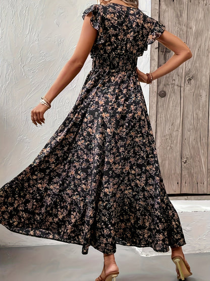 Jessa - Floral Print Waist Dress