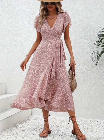 Indie - Small Floral Lace-Up Dress