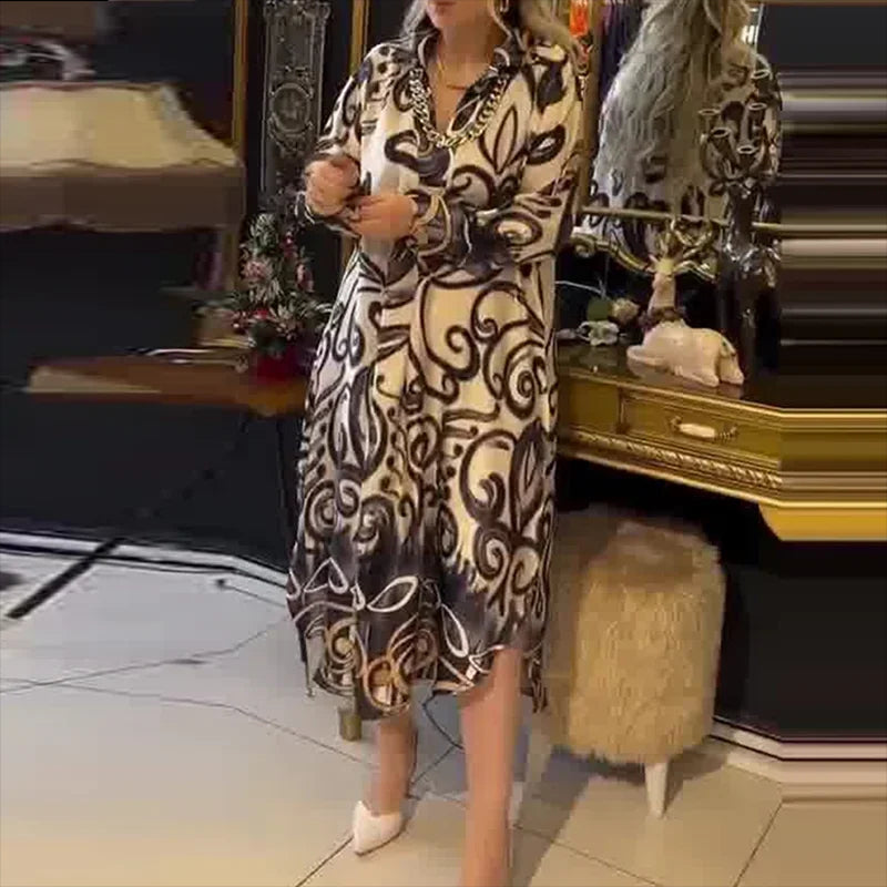 Olivia - Vintage Slit Maxi Dress