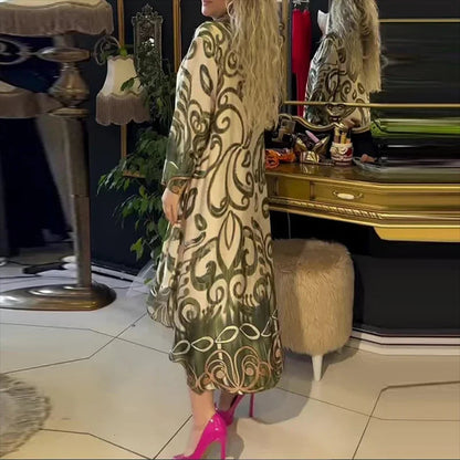 Olivia - Vintage Slit Maxi Dress