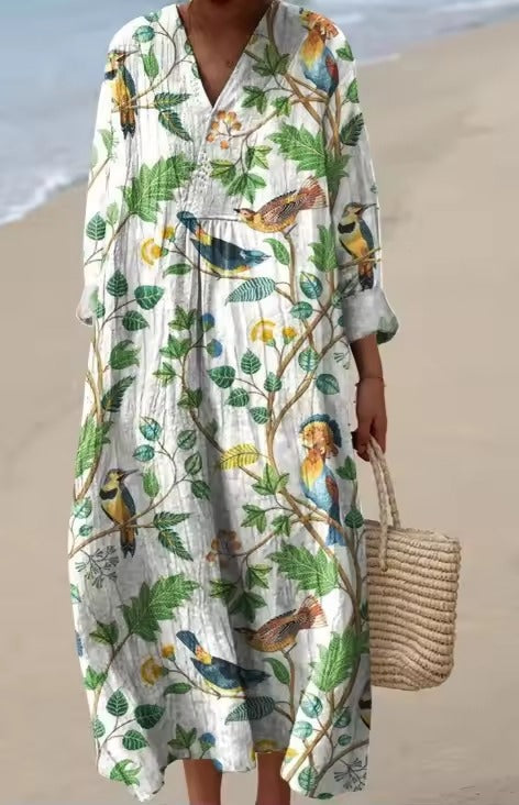 Emily – Casual Floral Long Dress