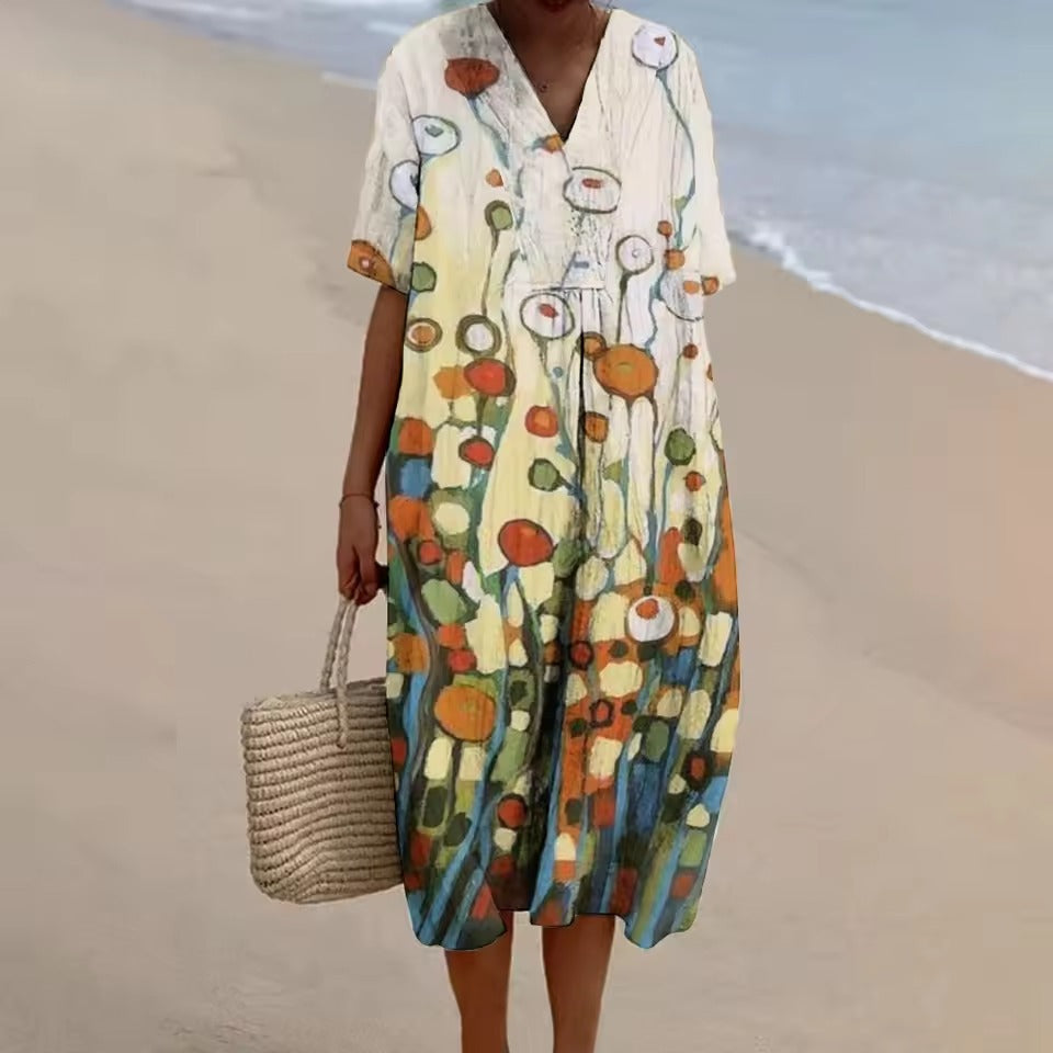 Emma – Casual A-Line Linen Dress