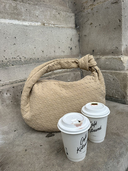 Woven Suede Bag