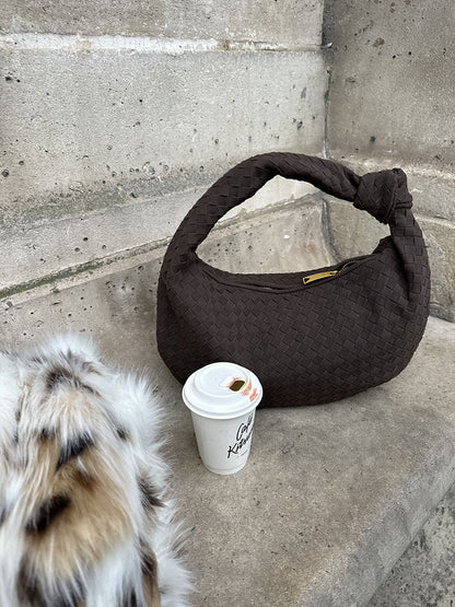 Woven Suede Bag