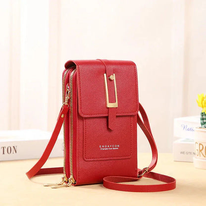 Leather Cell Phone Crossbody Bag